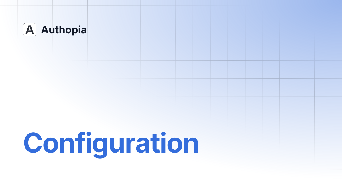 Configuration authopia